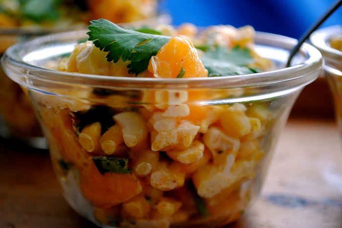 Corn mango and chili salad cups | My Halal Kitchen