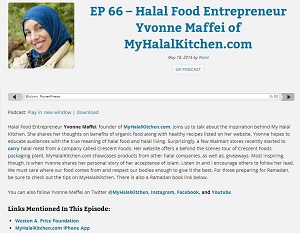 EP 66 – Halal Food Entrepreneur Yvonne Maffei of MyHalalKitchen Greedforilm051814