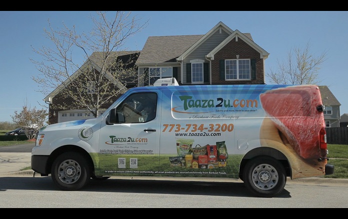 Taaza2u.com Delivery Truck. Photo courtesy of Barkaat Foods.