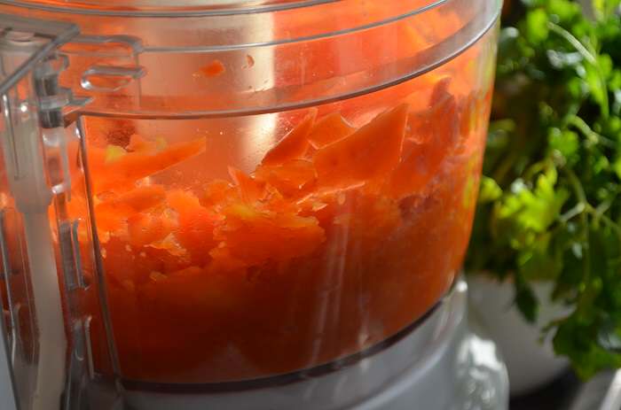 carrots in food processor