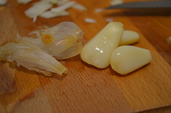 remove garlic skins