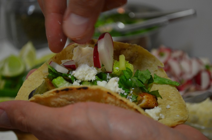 Lime Chicken Tacos with Tomatillo Salsa - Yvonne Maffei